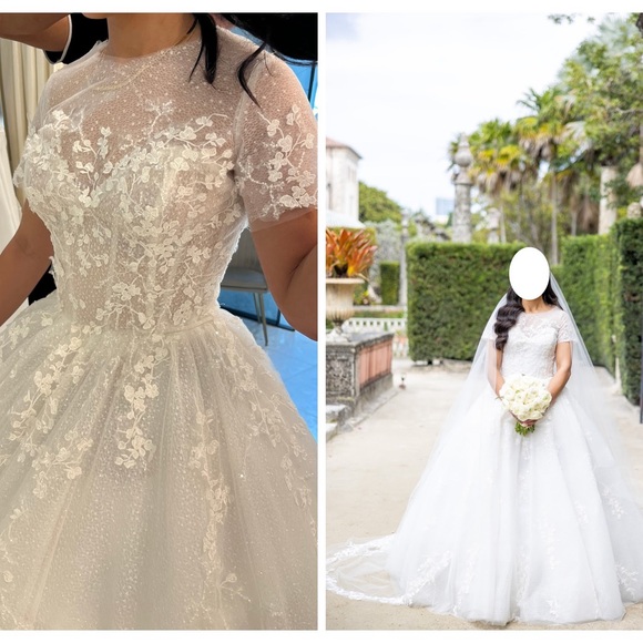 Elegant White Lace Wedding Dress